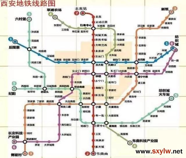 西安地铁线路图