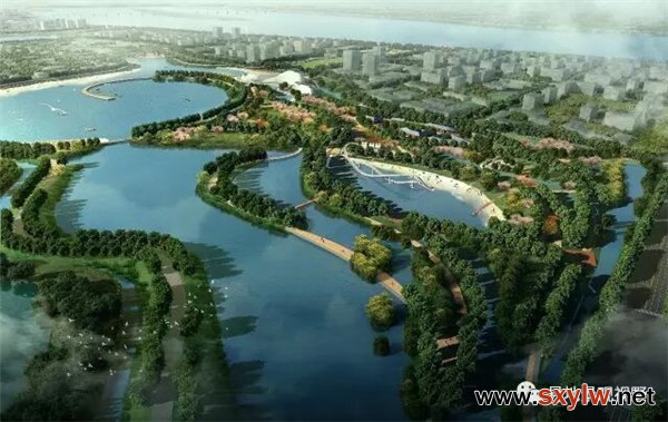 张家湖公园及斑马湖片区水系景观